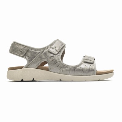 Rockport Eileen Comfort Sandalen Damen Silber TOB-735418